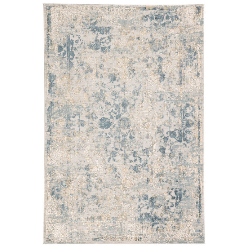 Bungalow Rose Doss Blue/Beige Area Rug & Reviews Wayfair